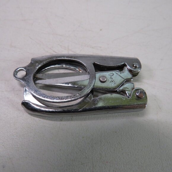Zhang Xiao Quan Mini Fold Up Compact Trip Scissors Mini Travel Tool VINTAGE - Picture 7 of 12